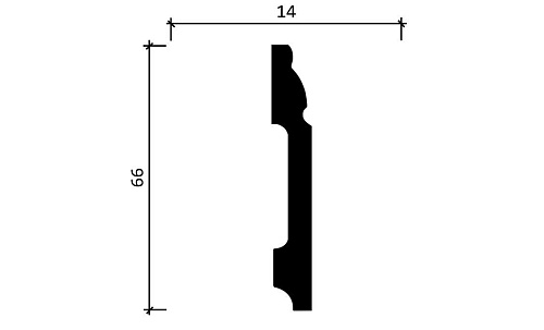 Плинтус DD15 14х99х2000мм.