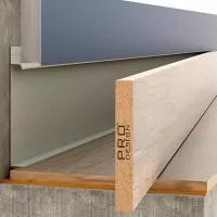 МДФ вставка в плинтус Pro Design 70 мм (Шпон ДУБА) — фото