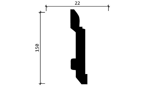 Плинтус DD702 22х150х2000мм.