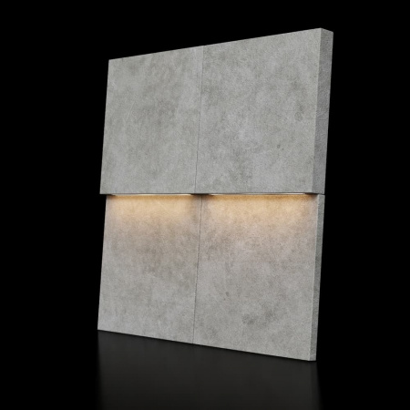 Модульная стеновая 3D панель с LED подсветкой  PIXEL / БЕТОН