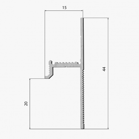 Теневой плинтус ПП-01. Длина 2 м.п.