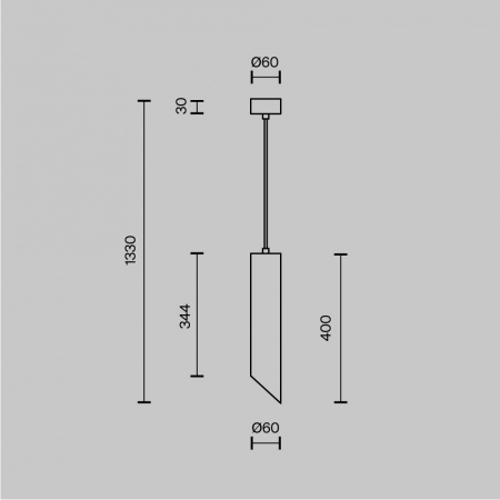 Подвесной светильник Technical P044PL-01-40GU10-W