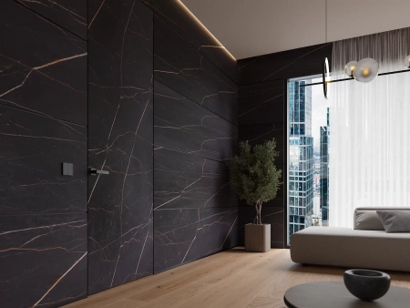 Теневая рейка ТР-04 Анодированный черный. П-образная. Длина 3 м.п.