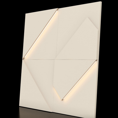 Модульная стеновая 3D панель с LED подсветкой FRACTO / АМАРОК