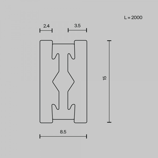 Шинопровод накладной/подвесной Technical TRX154-112BS