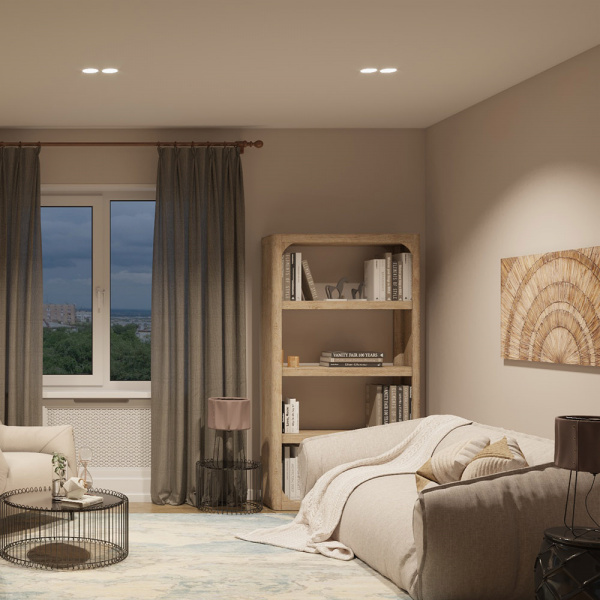 Потолочный гипсовый светильник Stellanova IZAR 80 DUO FLAT