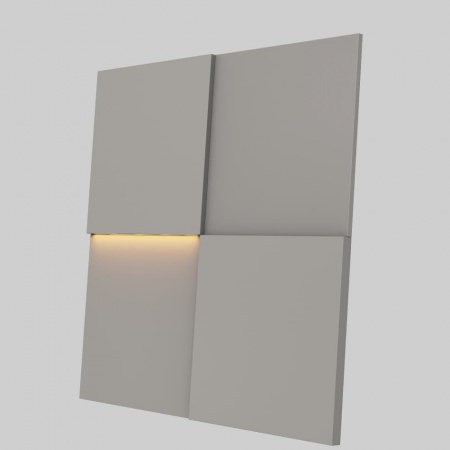 Модульная стеновая 3D панель с LED подсветкой  QUADRO / КВАРЦ