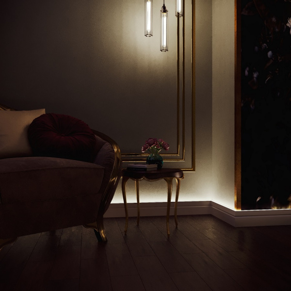 Плинтус для подсветки LED «EVROWOOD» PN 102 2000х100х16 мм.