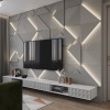 Модульная стеновая 3D панель с LED подсветкой CRYSTAL / КВАРЦ