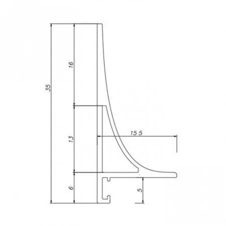 Плинтус Pro Design Corner L 584 Плинтус Pro Design Corner L 584