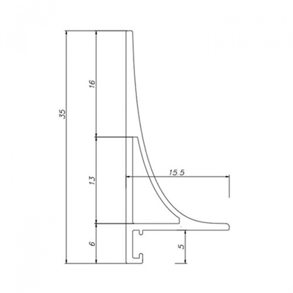 Плинтус Pro Design Corner L 584