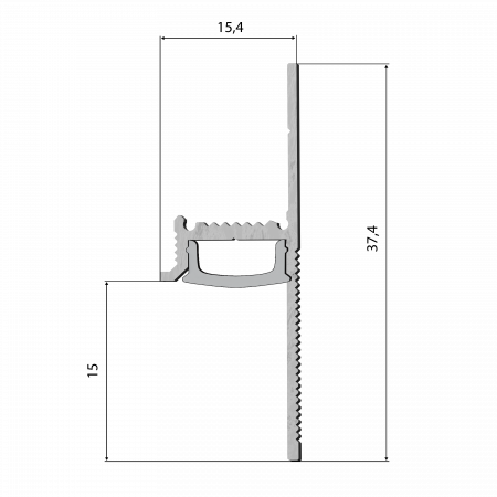Теневой плинтус ПП-04. Длина 2 м.п.