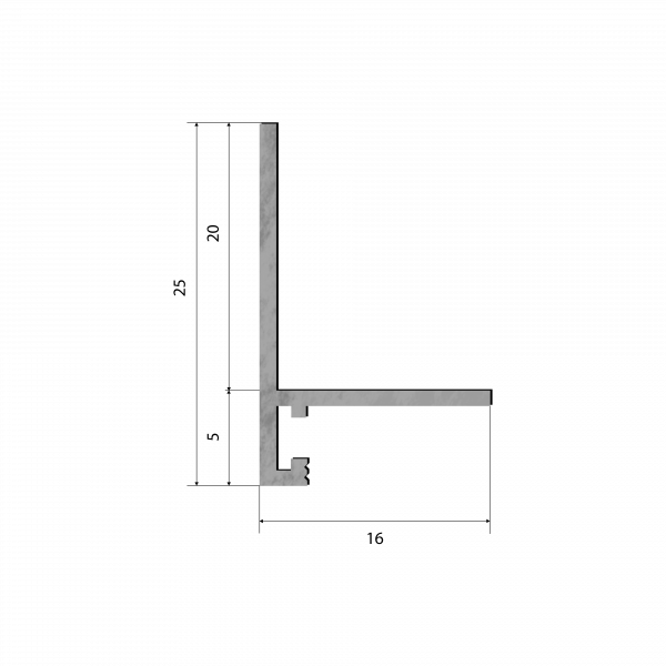 Микроплинтус МП-02 L-образный. Длина 2,4 м.п. 7 пружин.