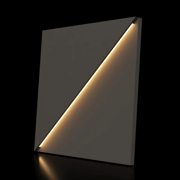 Модульная стеновая 3D панель с LED подсветкой  PRIZMA / ДАРК ГРЕЙ