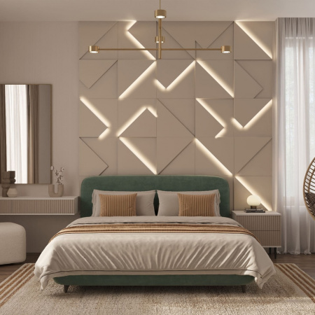 Модульная стеновая 3D панель с LED подсветкой FRACTO / АМАРОК
