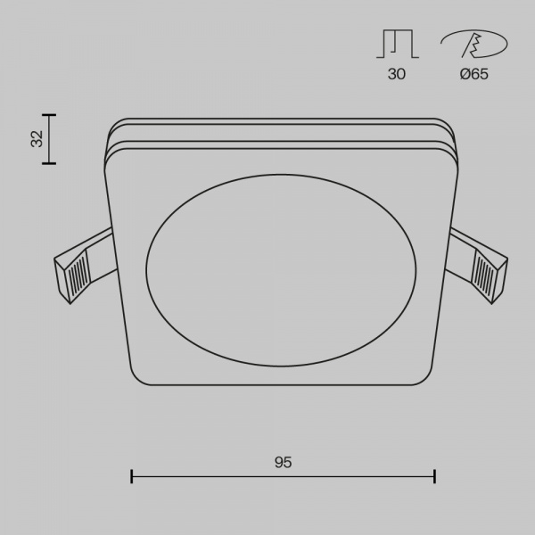 Встраиваемый светильник Technical DL2001-L7B