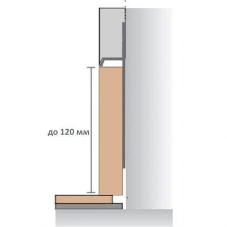 МДФ вставка в плинтус Pro Design до 120 мм (матовая эмаль по RAL)