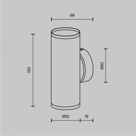 Настенный светильник (бра) Technical C068WL-02MG