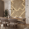 Модульная стеновая 3D панель с LED подсветкой CRYSTAL / ДУБ СВЕТЛЫЙ