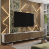 Модульная стеновая 3D панель с LED подсветкой CRYSTAL / ОРЕХ
