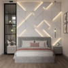 Модульная стеновая 3D панель с LED подсветкой CRYSTAL / МИЛК