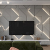 Модульная стеновая 3D панель с LED подсветкой CRYSTAL / КВАРЦ