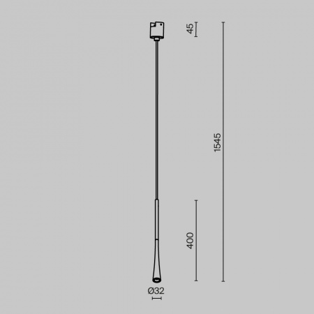 Трековый подвесной светильник Technical TR167-1-7W3K-M-BS