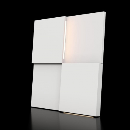 Модульная стеновая 3D панель с LED подсветкой  PIXEL / МИЛК