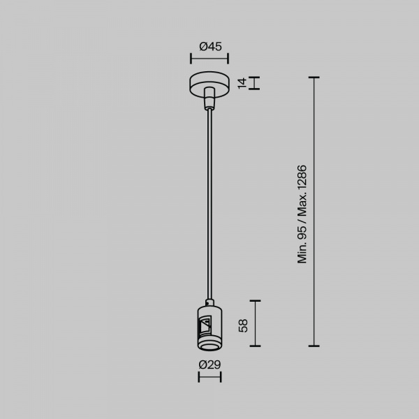 Комплектующие для систем освещения с токоведущими элементами Technical TRA157SW-B1-B