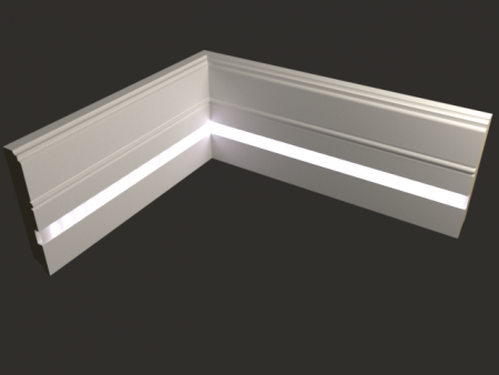 Плинтус для подсветки LED «EVROWOOD» PN 120 2000х110х16 мм.