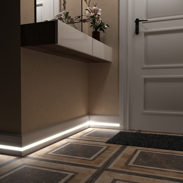 Плинтус для подсветки LED «EVROWOOD» PN 120 2000х110х16 мм.
