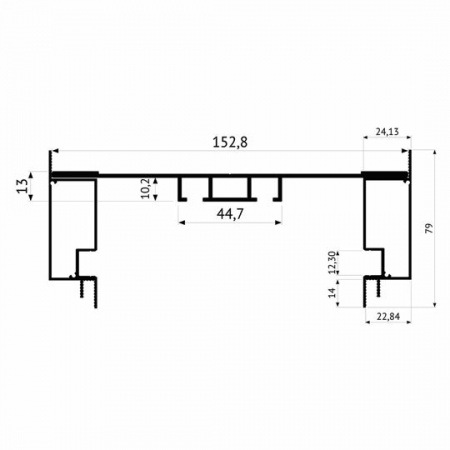 М 02 - Модульный скрытый карниз для гипсокартона FerGipps. м.п.