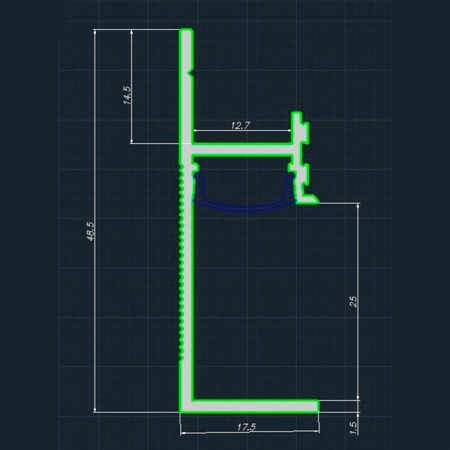 Плинтус скрытого монтажа Pro Design 7210