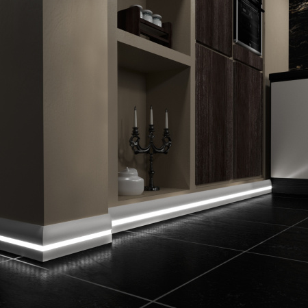 Плинтус для подсветки LED «EVROWOOD» PN 080 2000х95х16 мм.