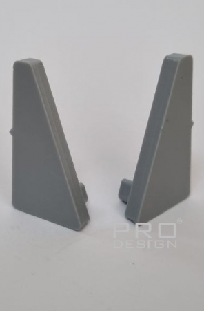 Комплект заглушек плинтуса Pro Design 570 серый RAL 7047