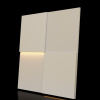 Модульная стеновая 3D панель с LED подсветкой  QUADRO / АМАРОК