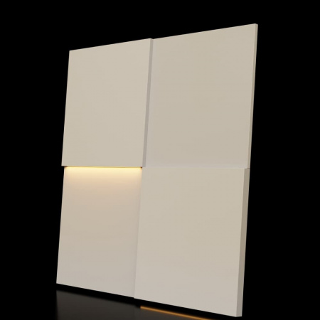 Модульная стеновая 3D панель с LED подсветкой  QUADRO / АМАРОК