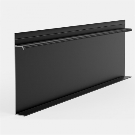 Плинтус скрытого монтажа Pro Design Universal 235 Черный Муар RAL9005