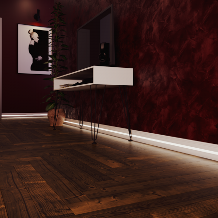 Плинтус для подсветки LED «EVROWOOD» PN 040 2000х80х12 мм.