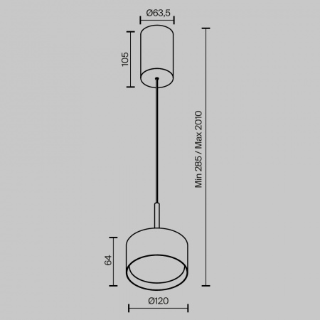 Подвесной светильник Technical P102PL-12W4K-W