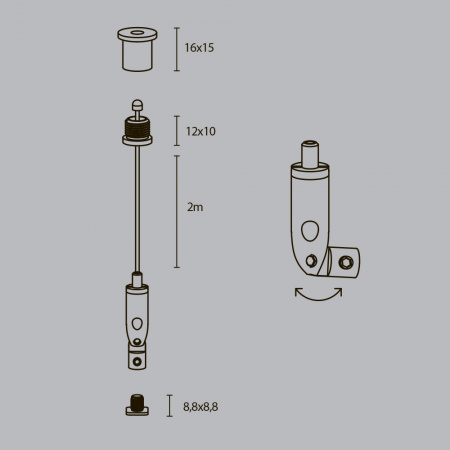 Комплектующие для профиля Led Strip ALM-3535R-P-2M