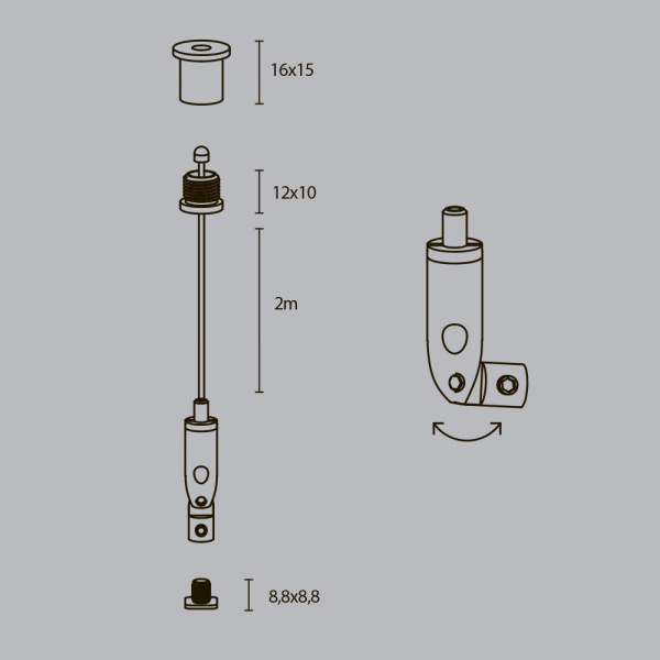 Комплектующие для профиля Led Strip ALM-3535R-P-2M