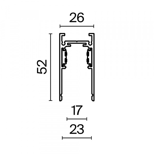 Шинопровод накладной/подвесной Technical TRX034-412W