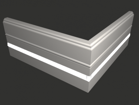 Плинтус для подсветки LED «EVROWOOD» PN 120 2000х110х16 мм.