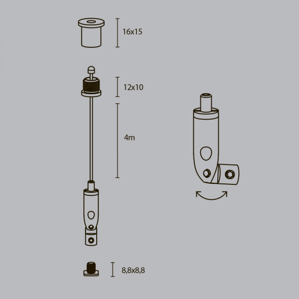Комплектующие для профиля Led Strip ALM-3535R-P-4M