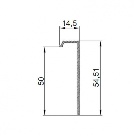 Скрытый плинтус СП-01. Длина 2 м.п.