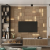 Модульная стеновая 3D панель с LED подсветкой  PIXEL / ОРЕХ