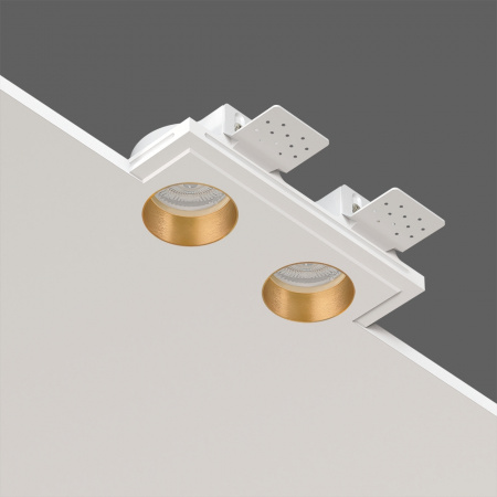 Встраиваемый потолочный светильник Stellanova LED MR16 METAL QUASAR 55 DUO FLAT BRASS