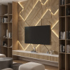 Модульная стеновая 3D панель с LED подсветкой CRYSTAL / ДУБ СВЕТЛЫЙ