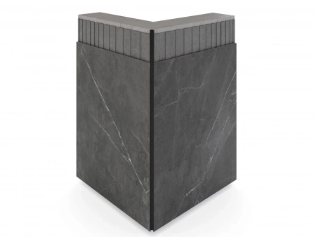 Теневая рейка ТР-04 Анодированный черный. П-образная. Длина 3 м.п.